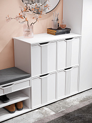 Тумба Эмилия ЭЛ-45 белый структурный/меренга