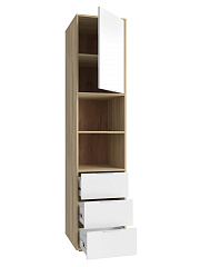 Пенал Оптима ОП-031 блэквуд ячменный/меренга (белые ручки)