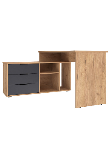 Стол угловой Оптима ОП-21 дуб крафт золотой/графит