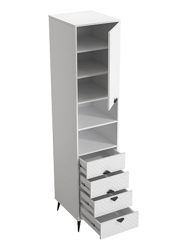 Пенал Астрид АР-06 белый бриллиант/бланж