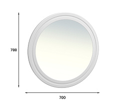 Комплект тумба подвесная с зеркалом АС-69-МБ-42 белое дерево