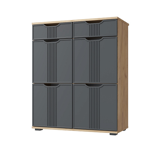 Комод Эмилия ЭЛ-20 дуб крафт золотой/графит