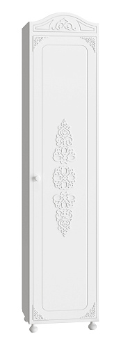 Шкаф Ассоль АС-53К (правый с короной) белое дерево