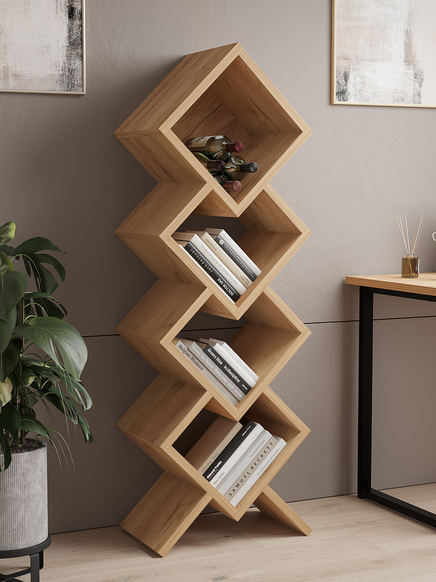 Стеллаж П-10 дуб крафт золотой